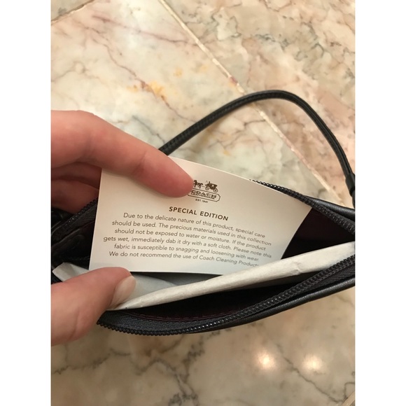 NWT Grey Sequin Coach Wristlet - Special Edition - Picture 3 of 3